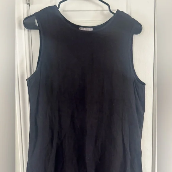 RUSS BERENS Vintage Black Linen Sleeveless Dress | Women’s Size Large - Picture 7 of 8